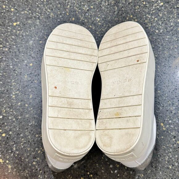 Vince Platform Leather Lace-Up Sneakers. White. 7.5 - Picture 9 of 9